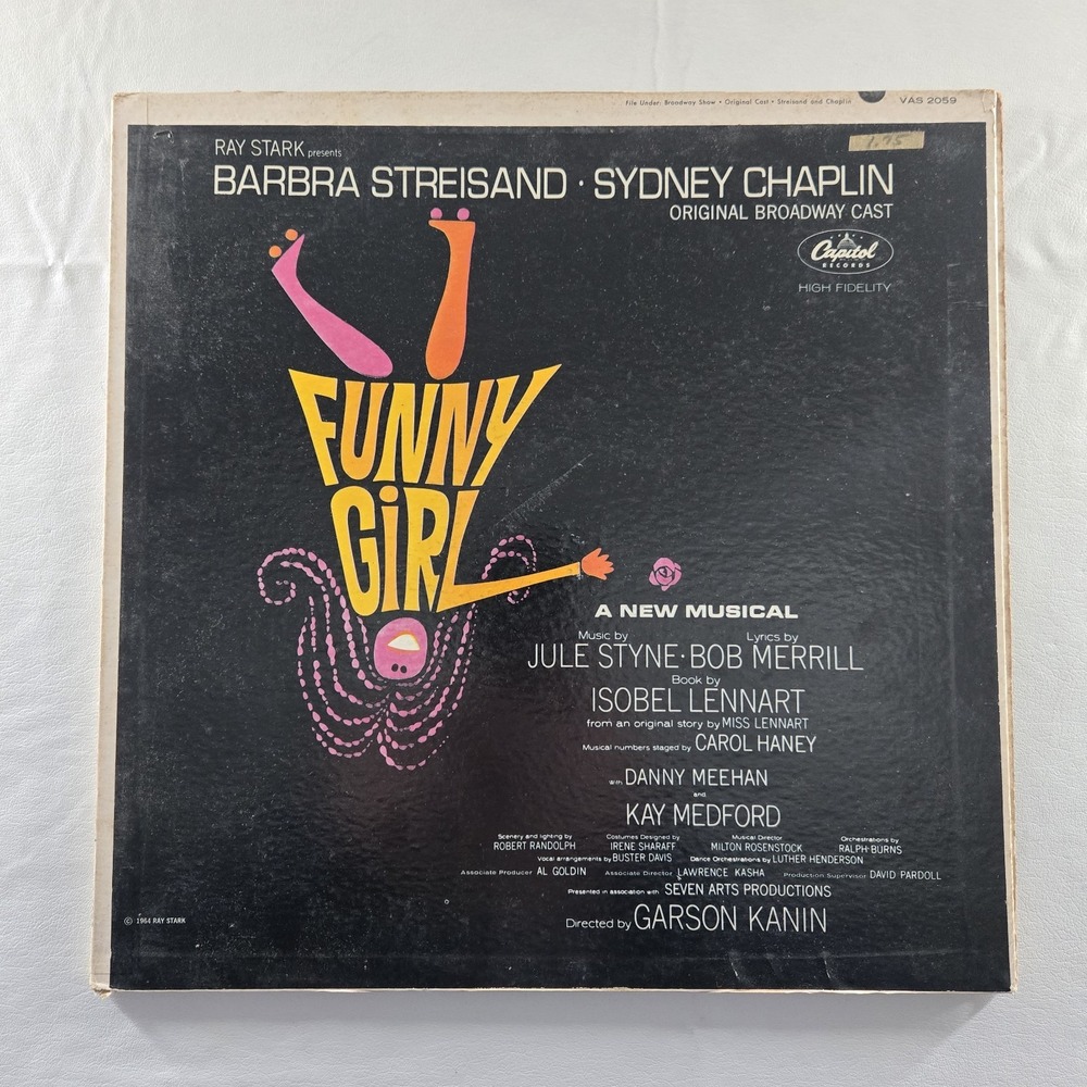 Barbra Streisand Funny Girl Original Broadway Cast LP Capitol VAS 2059 VG Tested